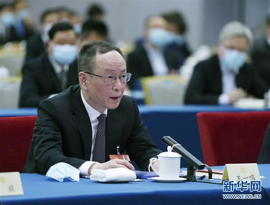  5月23日，全國政協(xié)委員王一鳴在政協(xié)聯(lián)組會(huì )上發(fā)言。新華社記者 謝環(huán)馳 攝