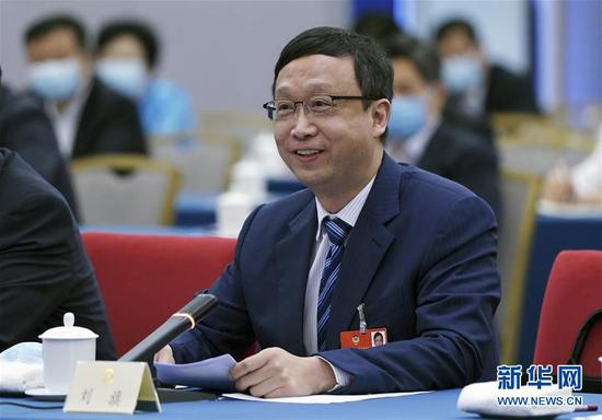  5月23日，全國政協(xié)委員劉旗在政協(xié)聯(lián)組會(huì )上發(fā)言。新華社記者 謝環(huán)馳 攝